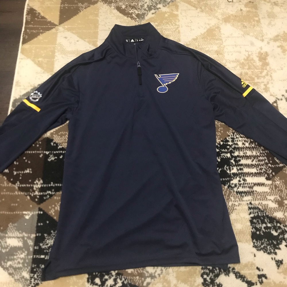NHL Blues long sleeve 1/4 zip up - Picture 1 of 6